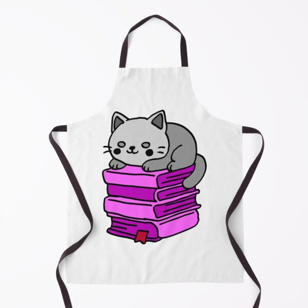 Item preview, Cute Grey Cat Sitting on a Stack of Books designed and sold by messiahgoodwino.