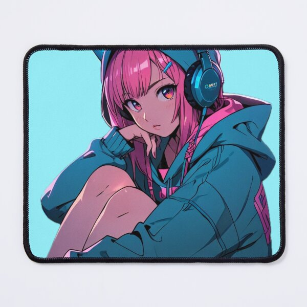 Item preview, Cyberpunk Neon Egirl – Pink Blue Anime Aesthetic Girl designed and sold by AnimDream .