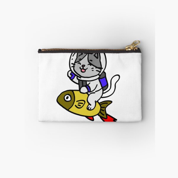 Item preview, Happy Astronaut Cat Riding a Space Fish designed and sold by messiahgoodwino.