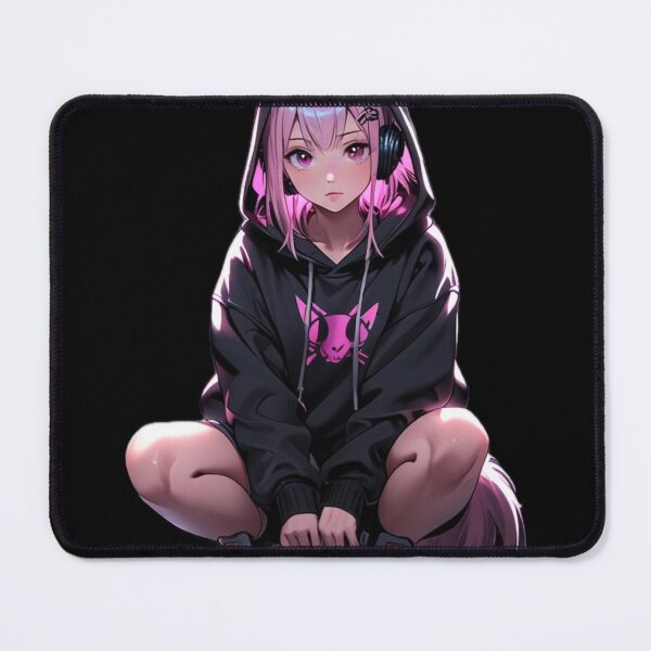Item preview, Neon Cyber Kawaii Egirl – Aesthetic Anime Girl Art designed and sold by AnimDream .
