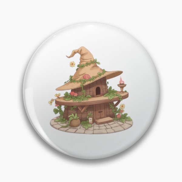 Item preview, Enchanted Witch Hat Cottagecore House designed and sold by MoonAndMossStudio.
