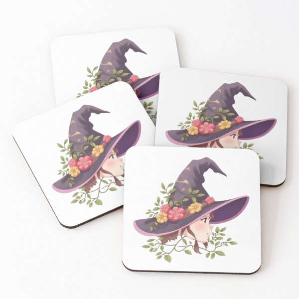 Item preview, Anime Floral Witch Girl Cottagecore Art designed and sold by MoonAndMossStudio.