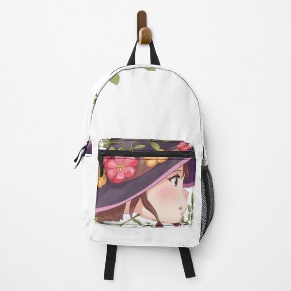 Item preview, Anime Floral Witch Girl Cottagecore Art designed and sold by MoonAndMossStudio.
