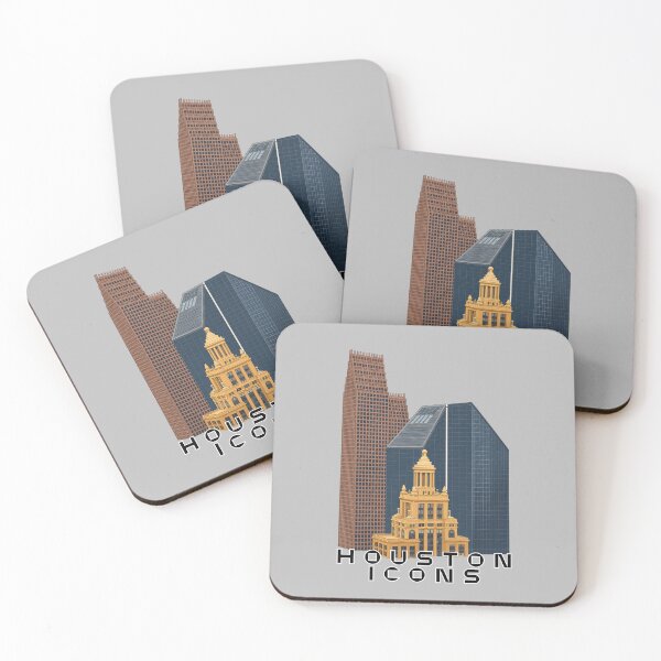 Item preview, Houston Icons Skyline Illustration | Modern Texas Architecture Design designed and sold by SimplyJasper.