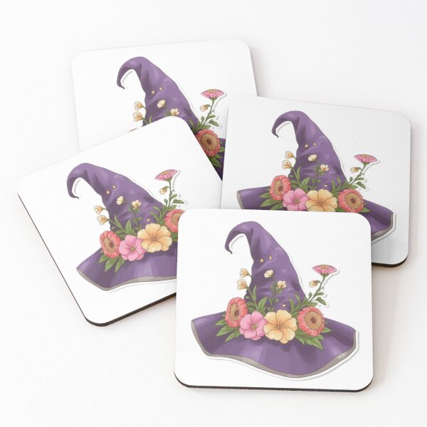 Item preview, Mystical Purple Floral Witch Hat Cottagecore designed and sold by MoonAndMossStudio.