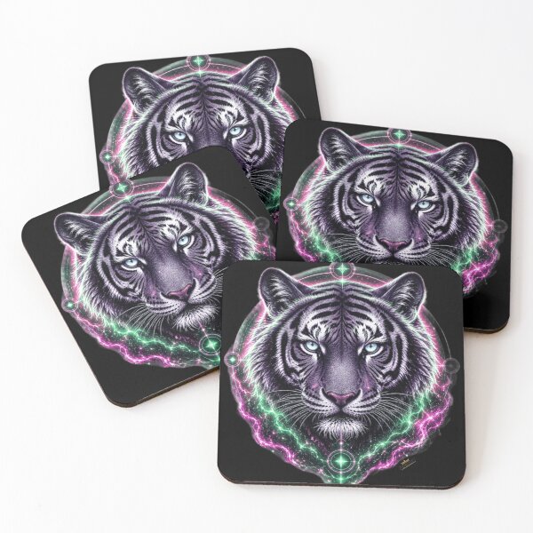Item preview, Tigre Galattica Nebula: Spirito Cosmico in Neon Blue designed and sold by KingofHearts25.