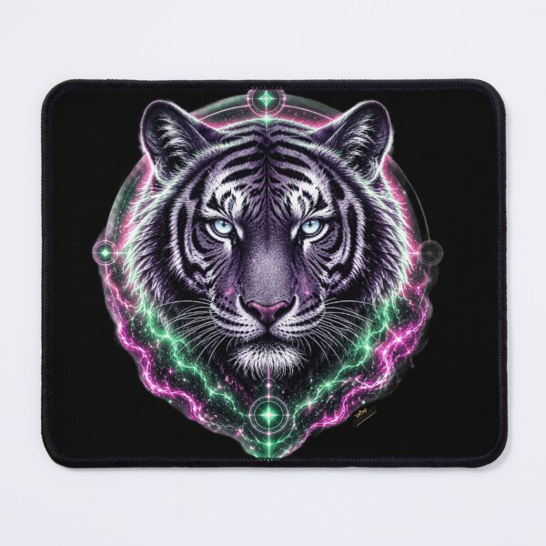 Item preview, Tigre Galattica Nebula: Spirito Cosmico in Neon Blue designed and sold by KingofHearts25.