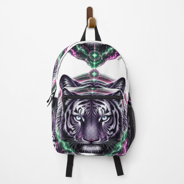 Item preview, Tigre Galattica Nebula: Spirito Cosmico in Neon Blue designed and sold by KingofHearts25.