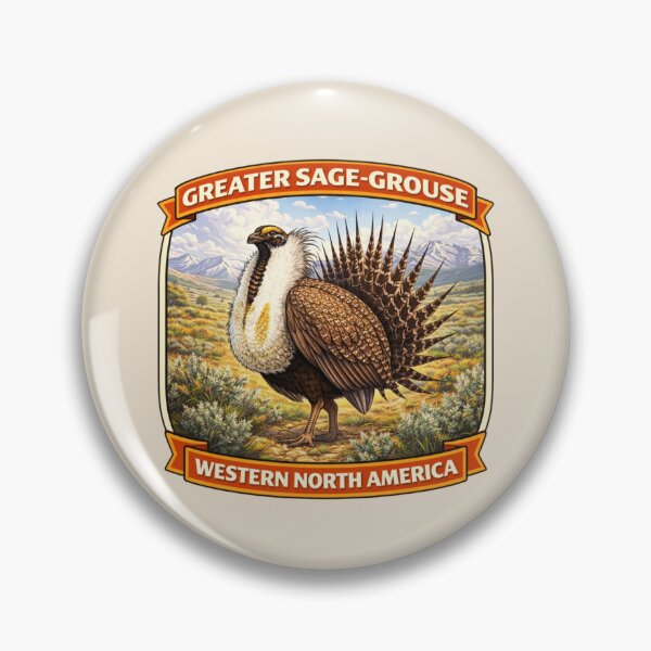 Item preview, Greater Sage-Grouse - Western North America Wildlife designed and sold by Myra365Art.