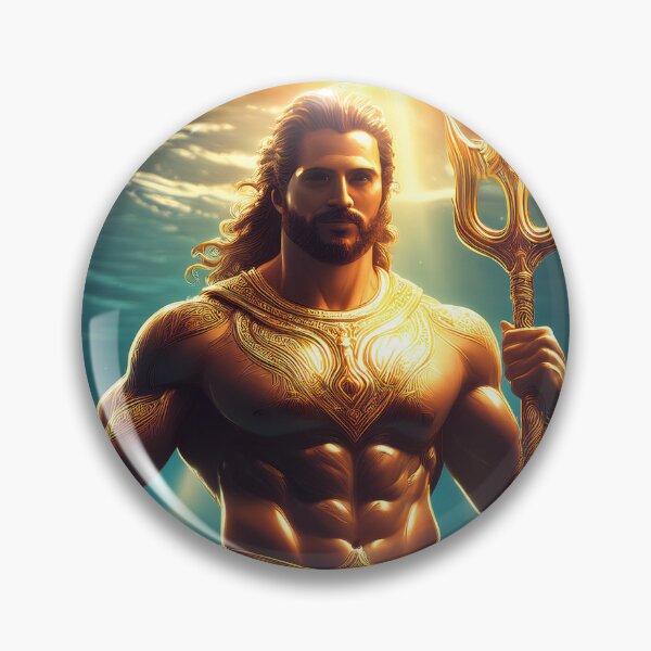 Artikelvorschau, Neptun, der aus dem Meer emporsteigt entworfen und verkauft von Foxlindesigns.