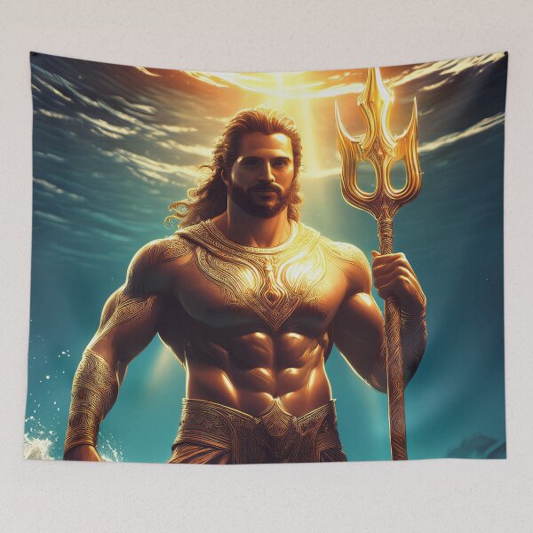 Item preview, Neptune emerging from the sea designed and sold by Foxlindesigns.