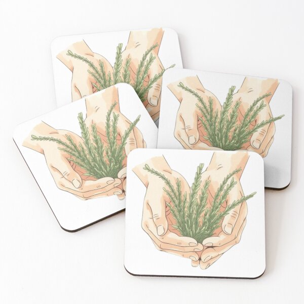 Item preview, Cottagecore Herbalist Hands With Green Rosemary designed and sold by MoonAndMossStudio.