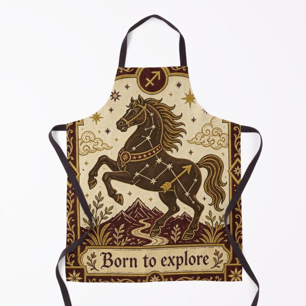 Item preview, Sagittarius Zodiac Horse – Medieval Embroidery Animal Art designed and sold by doinitzart.