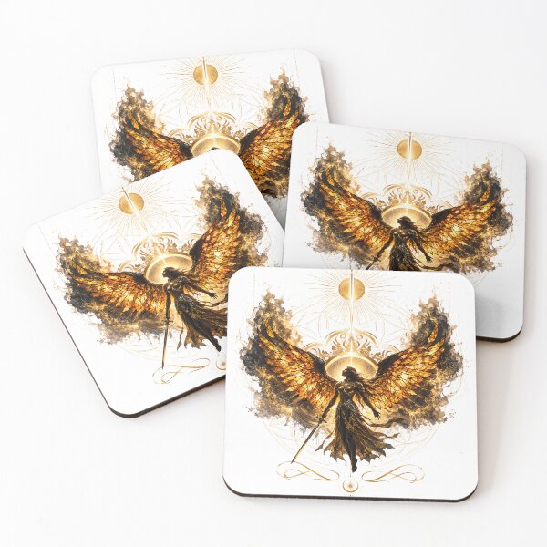Item preview, Warrior Angel Ascension Art – Celestial Goddess Soul Spirit Gold Halo designed and sold by KireaDesigns.