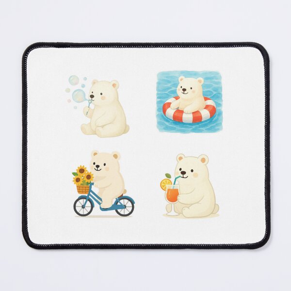 Item preview, Ice Ice Baby Bear - 4 Watercolor Sticker Collection designed and sold by BeaMiciaDoodles.