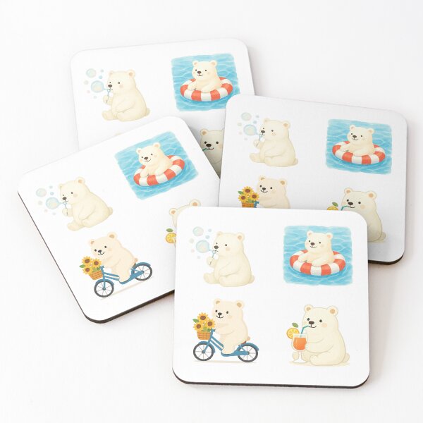 Item preview, Ice Ice Baby Bear - 4 Watercolor Sticker Collection designed and sold by BeaMiciaDoodles.