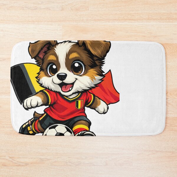Item preview, Belgium Puppy Soccer Player Dog Football Fan designed and sold by Tsugraf Designs.
