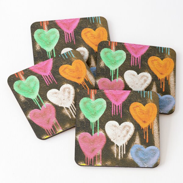 Item preview, Colourful Spray paint Heart Wall designed and sold by Shirl's .