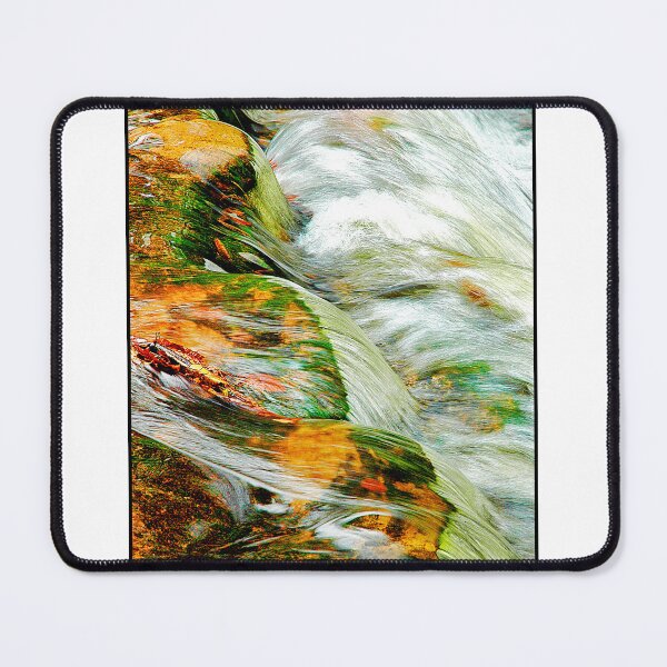 Item preview, Mountain Stream Cascade Flows over Algae Covered Rocks designed and sold by AMacGPhilly.