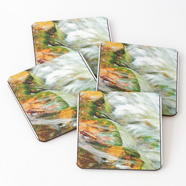 Item preview, Mountain Stream Cascade Flows over Algae Covered Rocks designed and sold by AMacGPhilly.