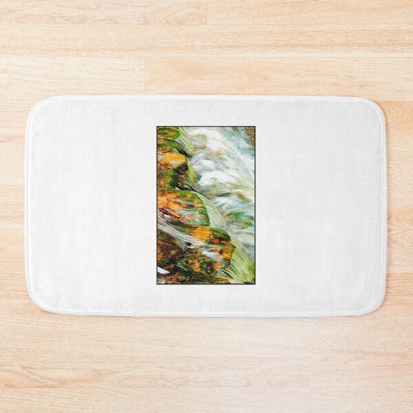 Item preview, Mountain Stream Cascade Flows over Algae Covered Rocks designed and sold by AMacGPhilly.