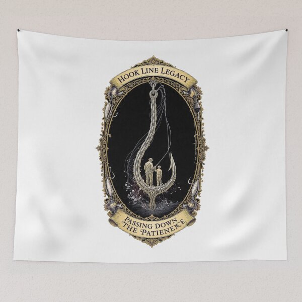 Item preview, Hook Line Legacy Funny Fishing Dad Family Gift designed and sold by YMLux.