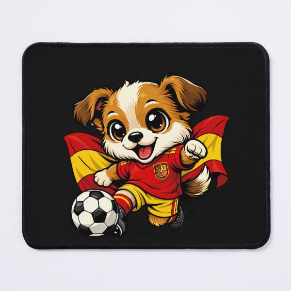 Item preview, Cute Spanish Soccer Dog Fan Puppy with Flag designed and sold by Tsugraf Designs.