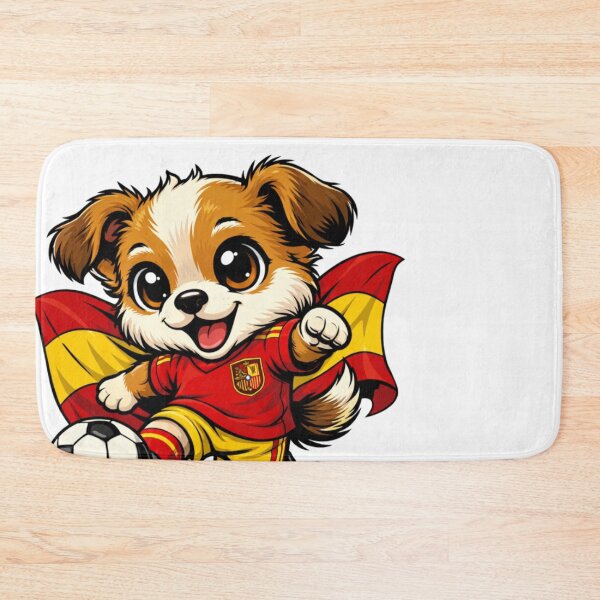 Item preview, Cute Spanish Soccer Dog Fan Puppy with Flag designed and sold by Tsugraf Designs.