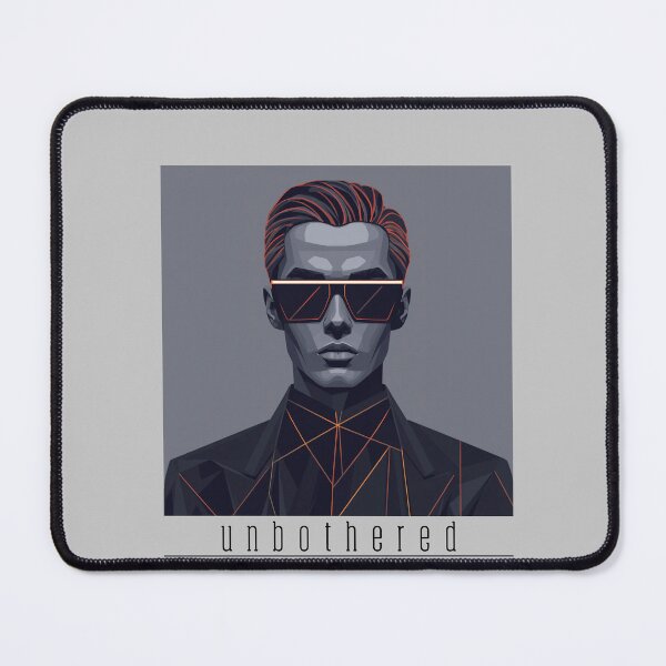 Item preview, Geometric Cyberpunk Man Portrait Low Poly Art Print – Dark Futuristic Fashion Illustration Wall Art designed and sold by Sixième Studio.