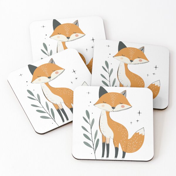 Item preview, Minimalist Cute Sleepy Red Fox Woodland Wall Art designed and sold by BestChoiceService.