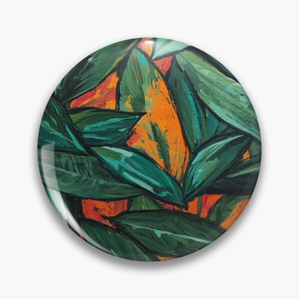 Item preview, Leaves with Orange Background designed and sold by Modern-Tropical.