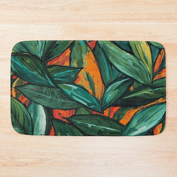Item preview, Leaves with Orange Background designed and sold by Modern-Tropical.
