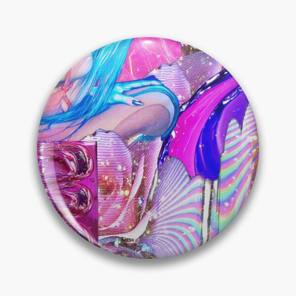 Item preview, The Dreamy Blue: Ethereal Hunter Schafer Portrait in Pink and Blue designed and sold by y2kponyclub.