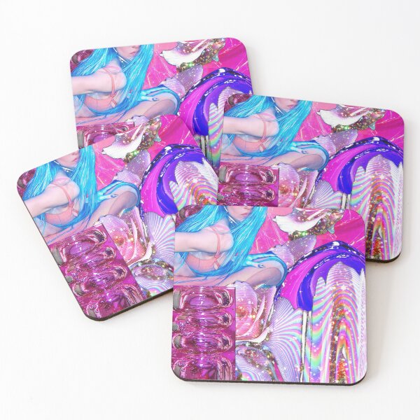 Item preview, The Dreamy Blue: Ethereal Hunter Schafer Portrait in Pink and Blue designed and sold by y2kponyclub.