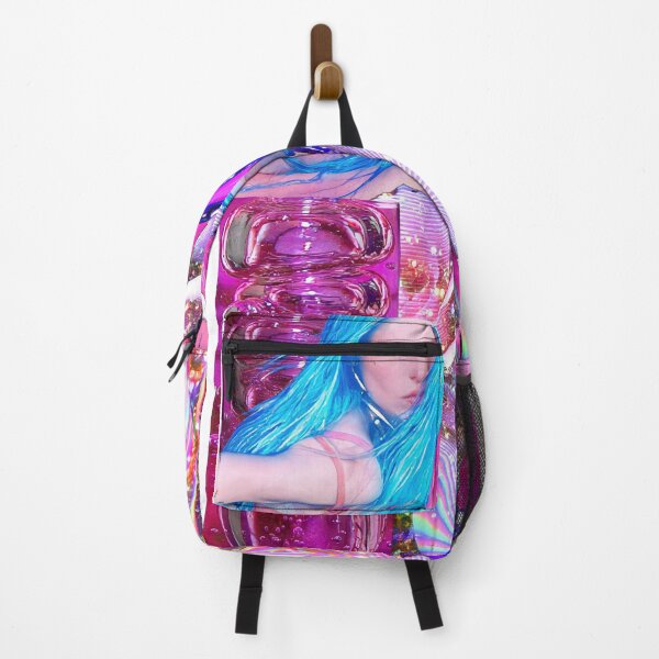 Item preview, The Dreamy Blue: Ethereal Hunter Schafer Portrait in Pink and Blue designed and sold by y2kponyclub.