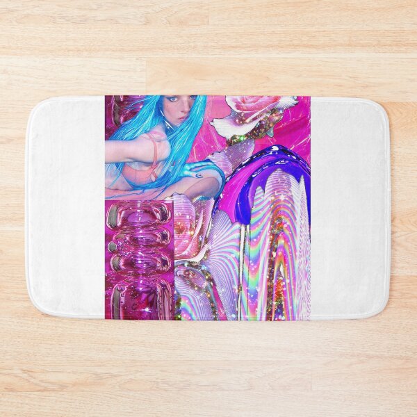 Item preview, The Dreamy Blue: Ethereal Hunter Schafer Portrait in Pink and Blue designed and sold by y2kponyclub.