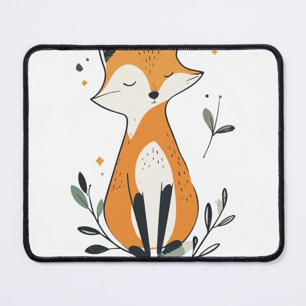 Item preview, Zen Minimalist Red Fox Symmetry Botanical Wall Art designed and sold by BestChoiceService.