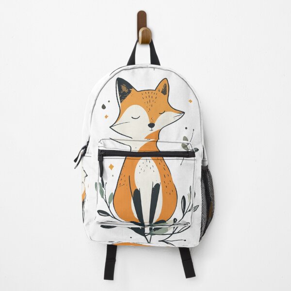 Item preview, Zen Minimalist Red Fox Symmetry Botanical Wall Art designed and sold by BestChoiceService.