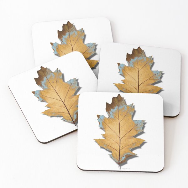 Item preview, Winter Red Northern Oak Leaf Botanical Nature Art designed and sold by Sharon Cummings Art.
