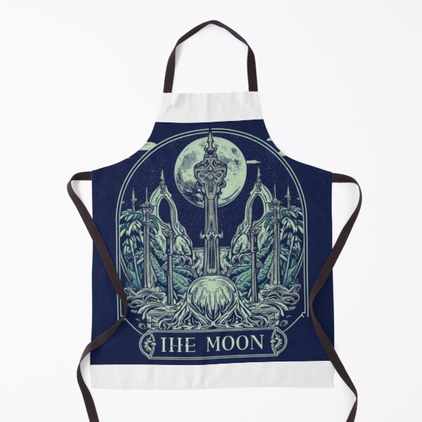 Item preview, Vintage Mystical The Moon Tarot Card Illustration designed and sold by MoonAndMossStudio.