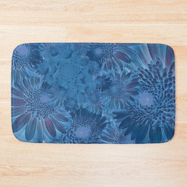 Item preview, Fractal Bloom Symphony – Abstract Mums in Blue designed and sold by Photo Decor Company LLC.