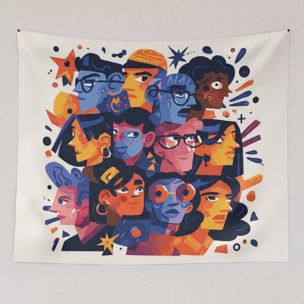 Artikelvorschau, Collage-Gesichter entworfen und verkauft von AwesomeDigiShop.