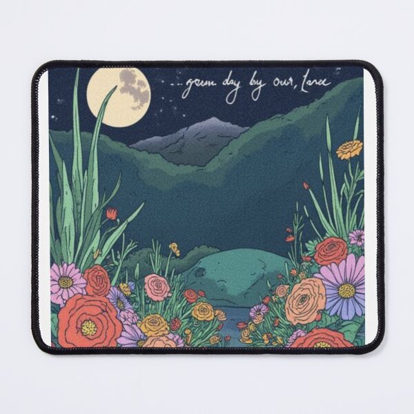 Item preview, Dreamy Full Moon Mountain Cottagecore Botanical Art designed and sold by MoonAndMossStudio.