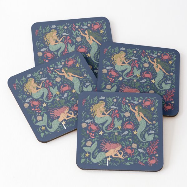 Item preview, Vintage Mermaids in the Ocean – Blue designed and sold by dmitterhofer.