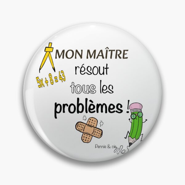 Item preview, My teacher solves all problems – gift idea for primary school teachers designed and sold by Pennie & cie.
