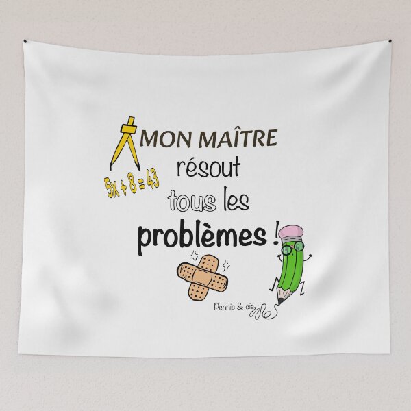 Item preview, My teacher solves all problems – gift idea for primary school teachers designed and sold by Pennie & cie.