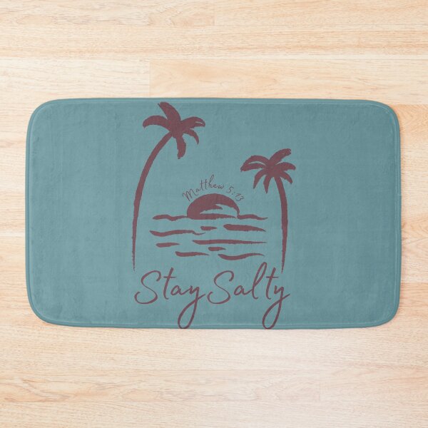 Item preview, Stay Salty Matthew 5 13 Bible Verse Christian Beach Lover Palm Tree Sun Waves designed and sold by Forevermore.