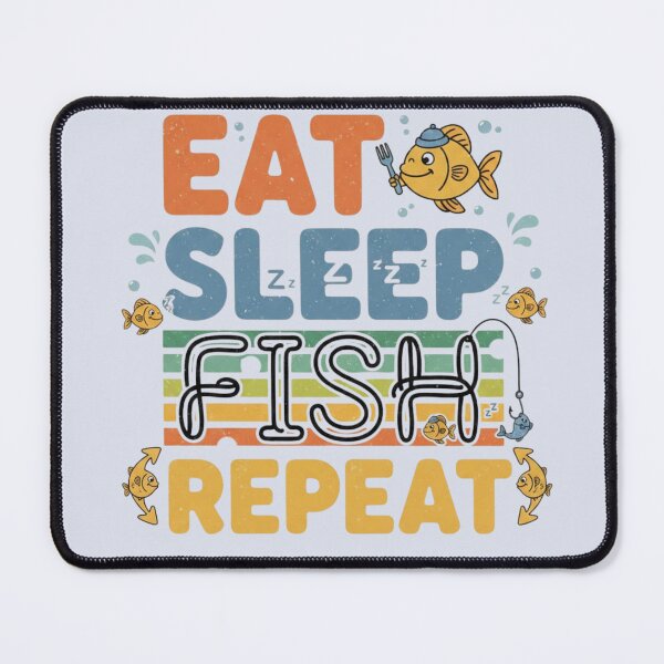 Item preview, Eat Sleep Fish Repeat Funny Fishing T-Shirt designed and sold by WearFine.