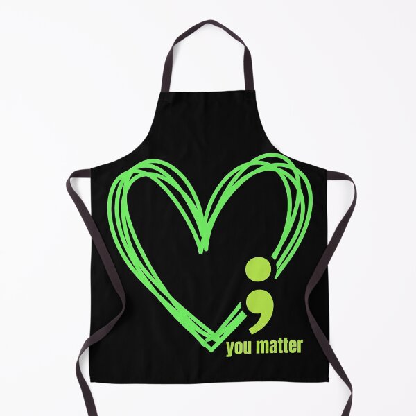 Item preview, You Matter Semicolon Heart Mental Health Awareness designed and sold by TeNovaStudio.