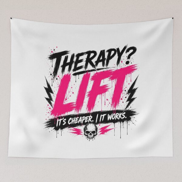 Item preview, Therapy? Lift Hardcore Gym Shirt designed and sold by StoryInCode.